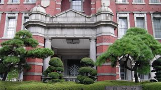 正面は皇室用玄関で植木が豪華な復元工事前の東京駅、東京駅が好き！の巻