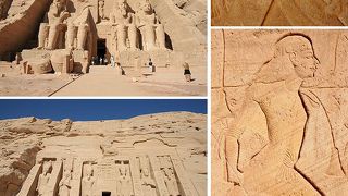 アブ・シンベルの大神殿、小神殿内部の撮影は禁止です。