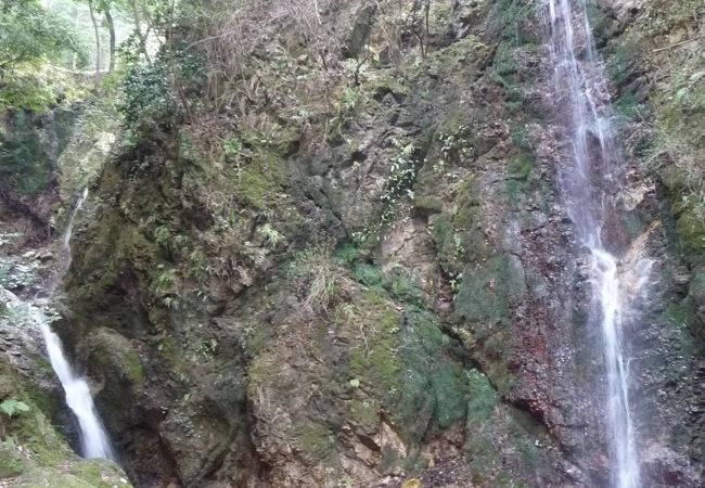 聖宝寺の境内にかかる 『鳴谷滝』