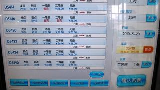 上海駅⇔蘇州　新幹線和諧号CRH チケットの買い方　