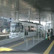 市電熊本駅前。きれいになりました。