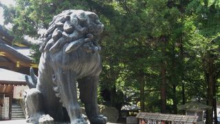 諏訪大社　秋宮の狛犬