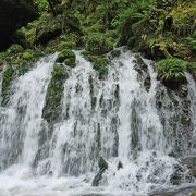 鳥海山の懐の岩からわき出る滝！最高の景観！！