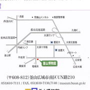 釜山博物館までの地図