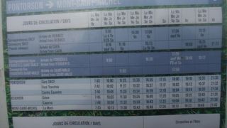 MONT-SAINT-MICHELからPONTORSON間のバス