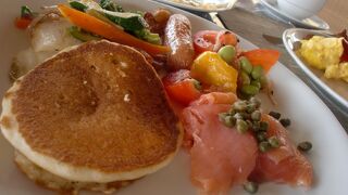 ここの朝食で気持ちいい朝を迎えられます