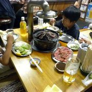 三島の住宅街の焼肉屋 ホルモン焼き金精の焼肉