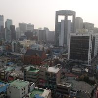 部屋から明洞方面