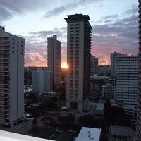 12月頃にはラナイ正面に日の出が拝めます