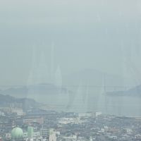 最上階のラウンジから見た「来島海峡大橋」