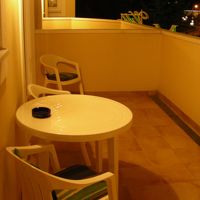 広いし、緑に囲まれ、露の香りも楽しめるバルコニー