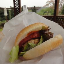 栃木県産ゆりポークのバーガー　飲食店多数あり