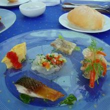 ランチコースの前菜5品