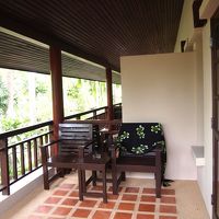 テラスは広々〜