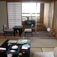 室内と部屋露天風呂