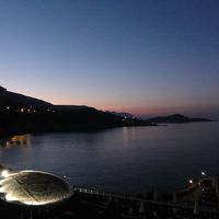 お部屋のバルコニーから。