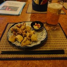 イカのセモリナ粉揚げ！ビールの当てに最高ですよ！！