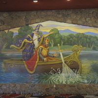 いたるところにこのようなアーサー王をイメージした物も