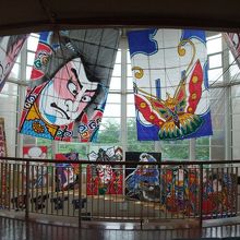 展示されている大凧