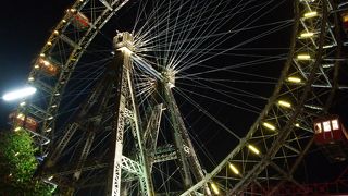 空中（大観覧車）から眺めるウィーン市街の夜景