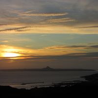 センダンからの夕焼け