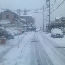 名古屋でたまに降る大雪の様子