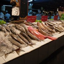 店先に並んでいる魚たち