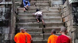 プノンパケンの丘から夕景を眺めた・・・