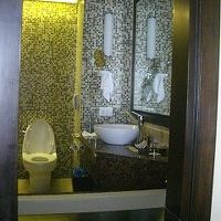 居間とバスルームの間の窓