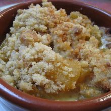 りんごのクランブル。デザート。