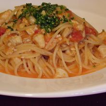 魚介類のパスタ（白ワインソース）