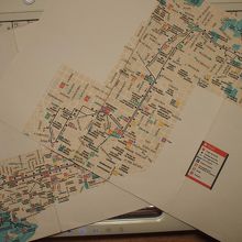印刷して持って行った路線図