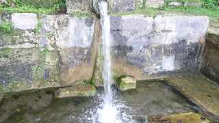 現在も利用されている天然の湧き水。