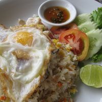 朝食　カオパットクン　