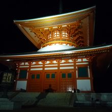 夜の根本大塔