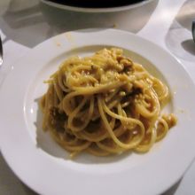 絶品。ウニのパスタ。（取り分け後）