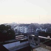 ホテルから見る蘇州の朝焼け