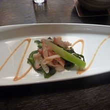 貝とぬた．味噌は飾り程度．