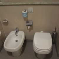 このホテルも他と同様、トイレとビデがついてます