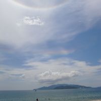 プライベートビーチに二重の虹が！！