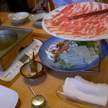 美味しく黒豚をしゃぶしゃぶでいただきました