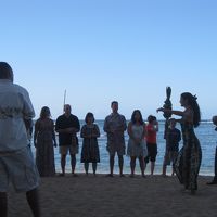 ホテルの無料アクティビティー、バウリニューアルを見ながら朝食