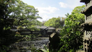 静かな庭園を散歩