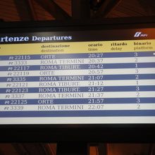 時刻表の掲示！