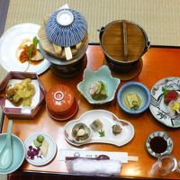 夕食。鍋の中身はほうとう。