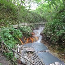 支笏洞爺国立公園の日和田山　大湯沼の天然足湯最高です。