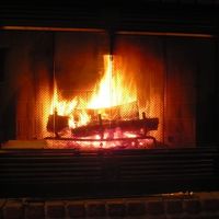 リビングの暖炉