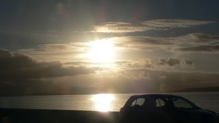 沖縄海岸国定公園・・・・・・・本島中部、東シナ海に面した海岸線をドライブ・・・夕焼けに感動