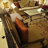 プレジデンシャル・スイートのリビング部分の一角。