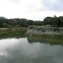 天守閣跡からの眺め。
